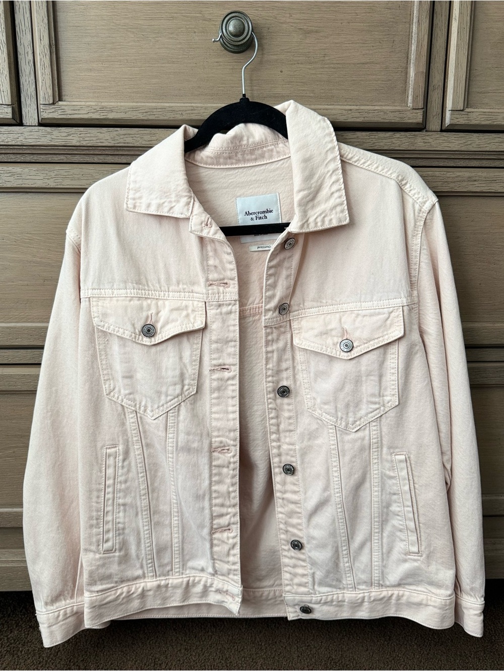 Abercrombie & Fitch Women's Light Pink Denim Jacket